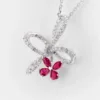 Irisa Pear Shaped Ruby Diamond Pendant