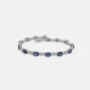 Elara Oval Shaped Sapphire Diamond Bracelet