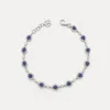 Vespera Round Diamond Pear Shaped Sapphire Bracelet