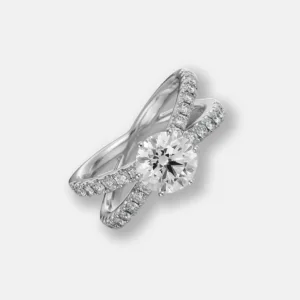 Solitaire Unity Pavé Diamond Ring