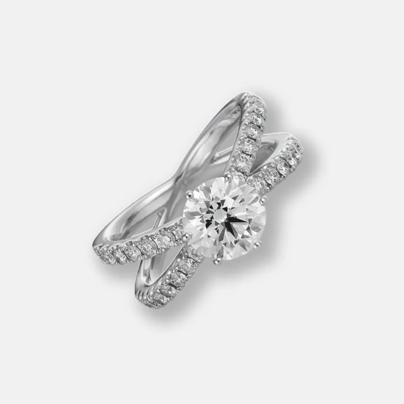 Solitaire Unity Pavé Diamond Ring