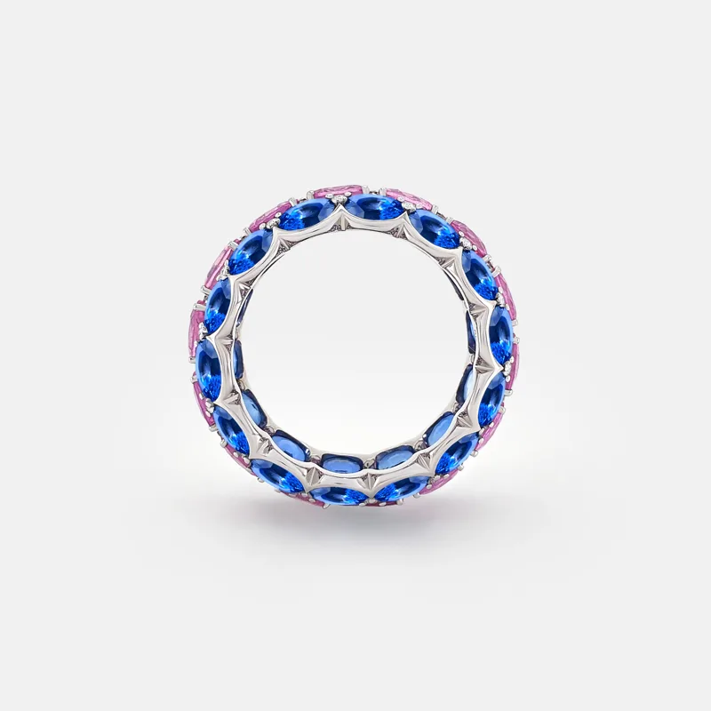 Thalia Pink Sapphire and Blue Sapphire Ring