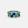 Thalia Blue Sapphire and Green Garnet Ring