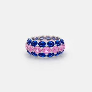 Thalia Pink Sapphire and Blue Sapphire Ring