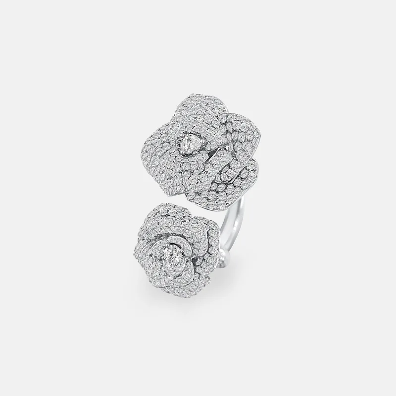 Thalia Rosa Open Cuff Diamond Ring