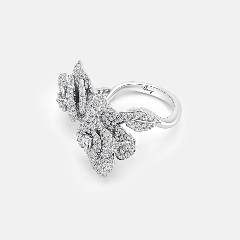 Thalia Rosa Open Cuff Diamond Ring