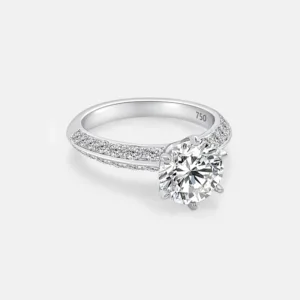 Solitaire Diamond Micro Pavé Ring