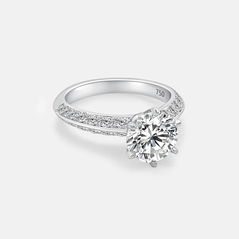 Solitaire Diamond Micro Pavé Ring