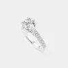 Solitaire Half Pavé Diamond Ring