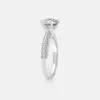 Solitaire Half Pavé Diamond Ring