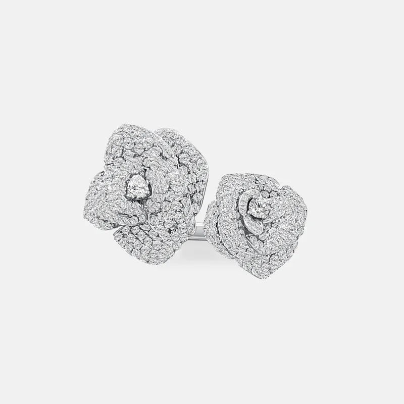 Thalia Rosa Open Cuff Diamond Ring